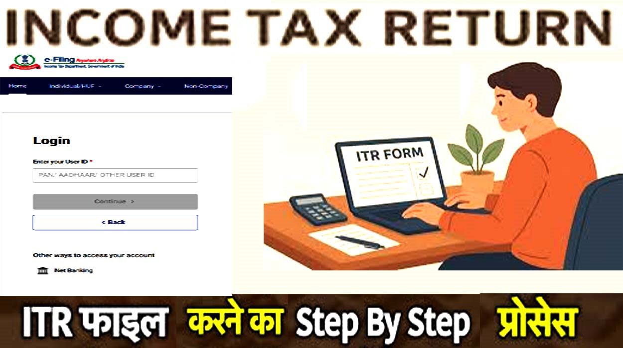 How to File Income Tax Return (ITR) Online on incometax.gov.in – Step-by-Step Guide in Hindi (AY 2025-26) :आयकर रिटर्न 2025 ई-मित्र और CSC से कैसे भरें?