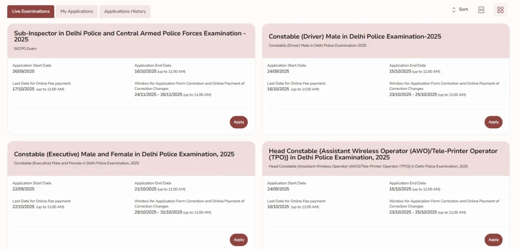 Delhi Police SI & CAPFs