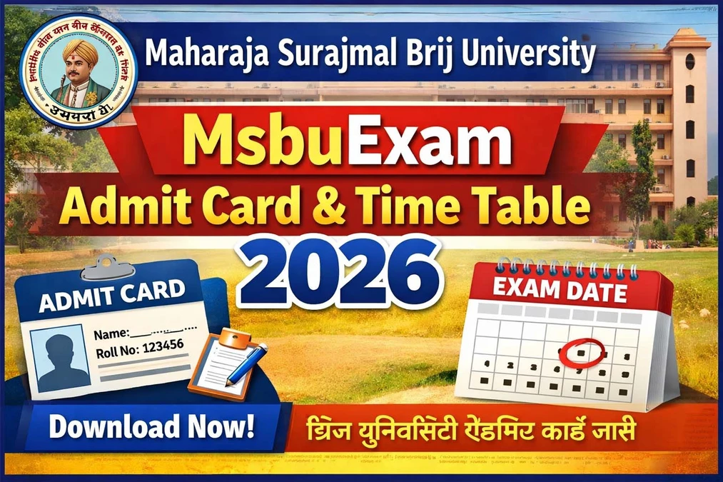 MsbuExam-Admit-Card-And-Time-Table-2026-Maharaja-Surajmal-Brij-University