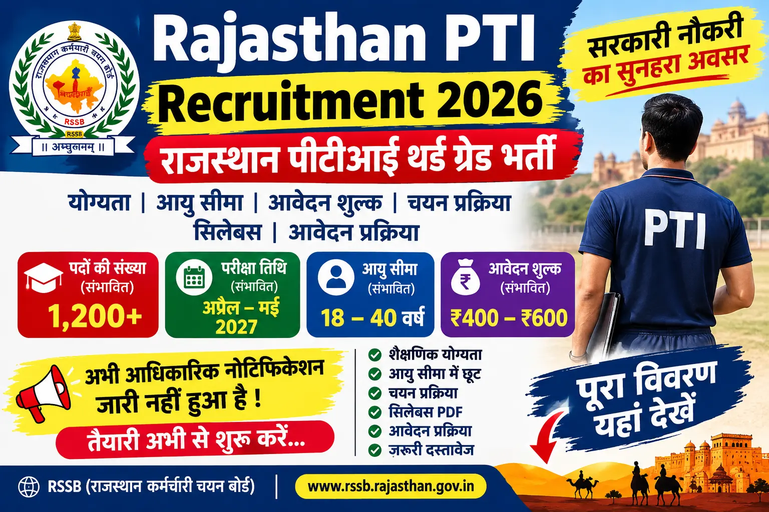 Rajasthan-PTI-Recruitment-2026-Poster